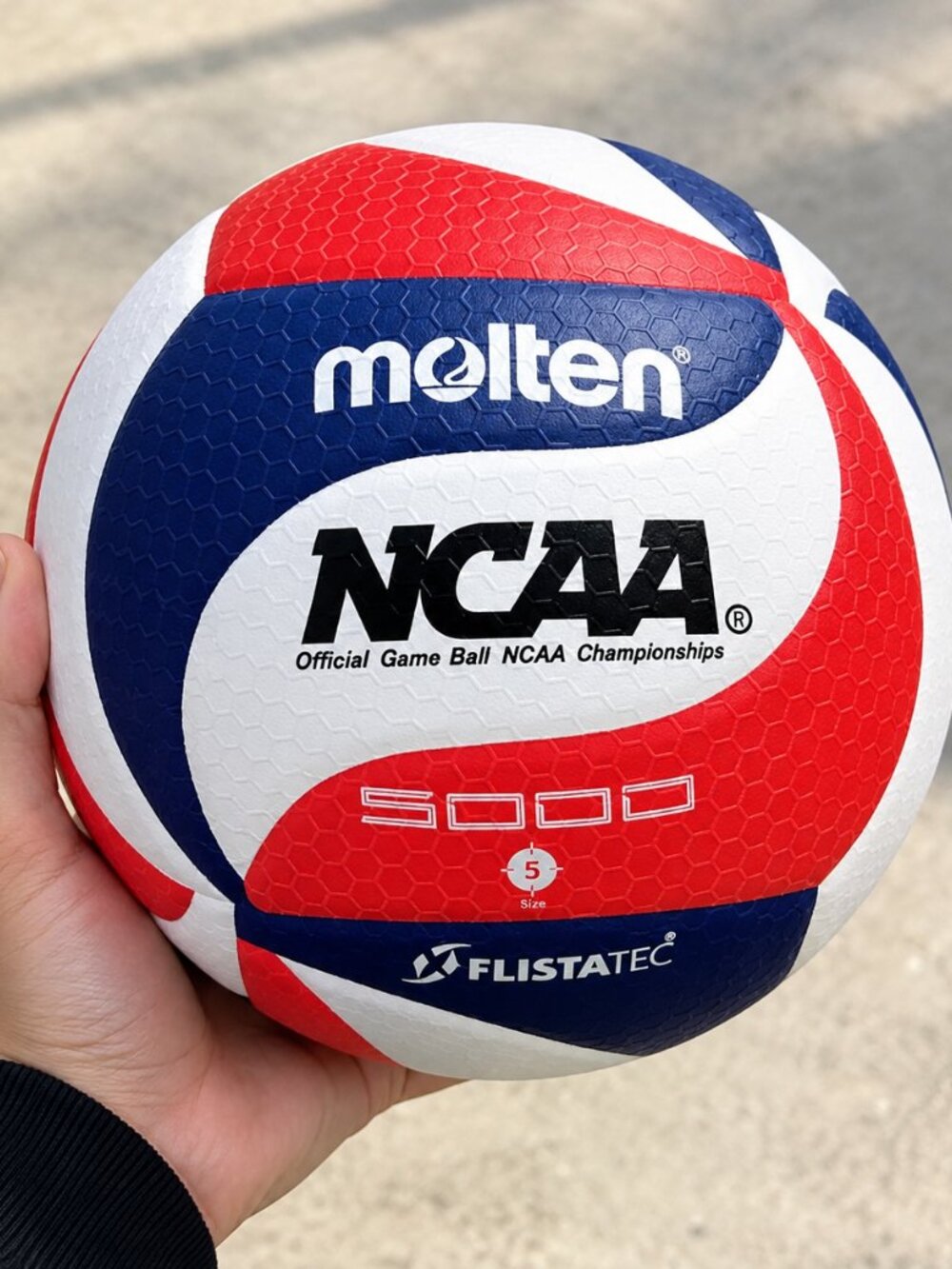 Molten V5M5000-3N Flistatec NCAA Volleyball - Red/White/Blue